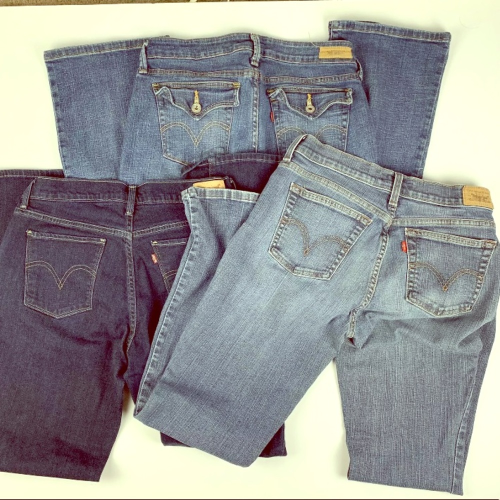 Levis Womens 8 x 30 Jeans Lot Bundle 515 545 Boot